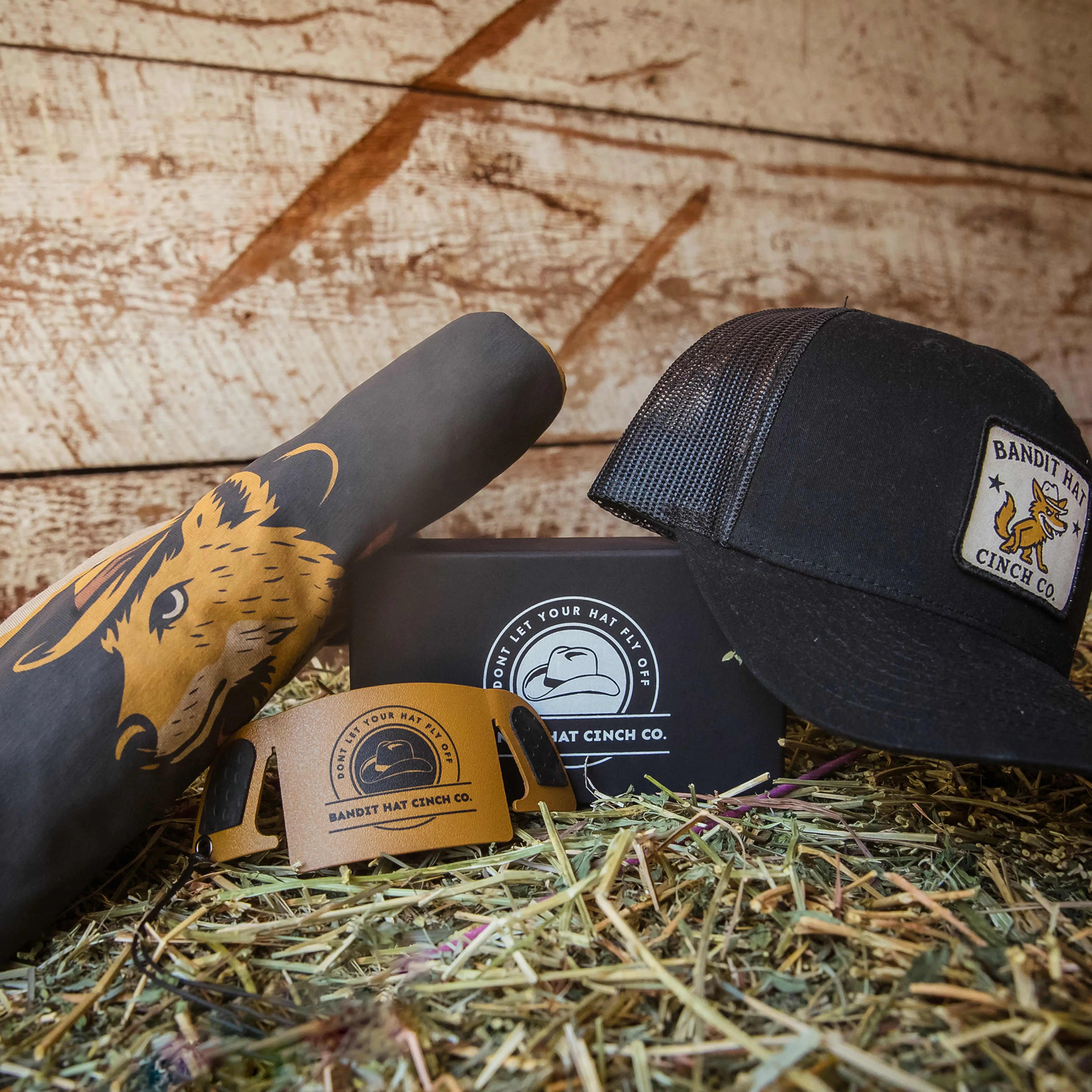 Run Wild Coyote Bundle includes t shirt cap and coyote brown Bandit Hat Cinch all bundled together to save money