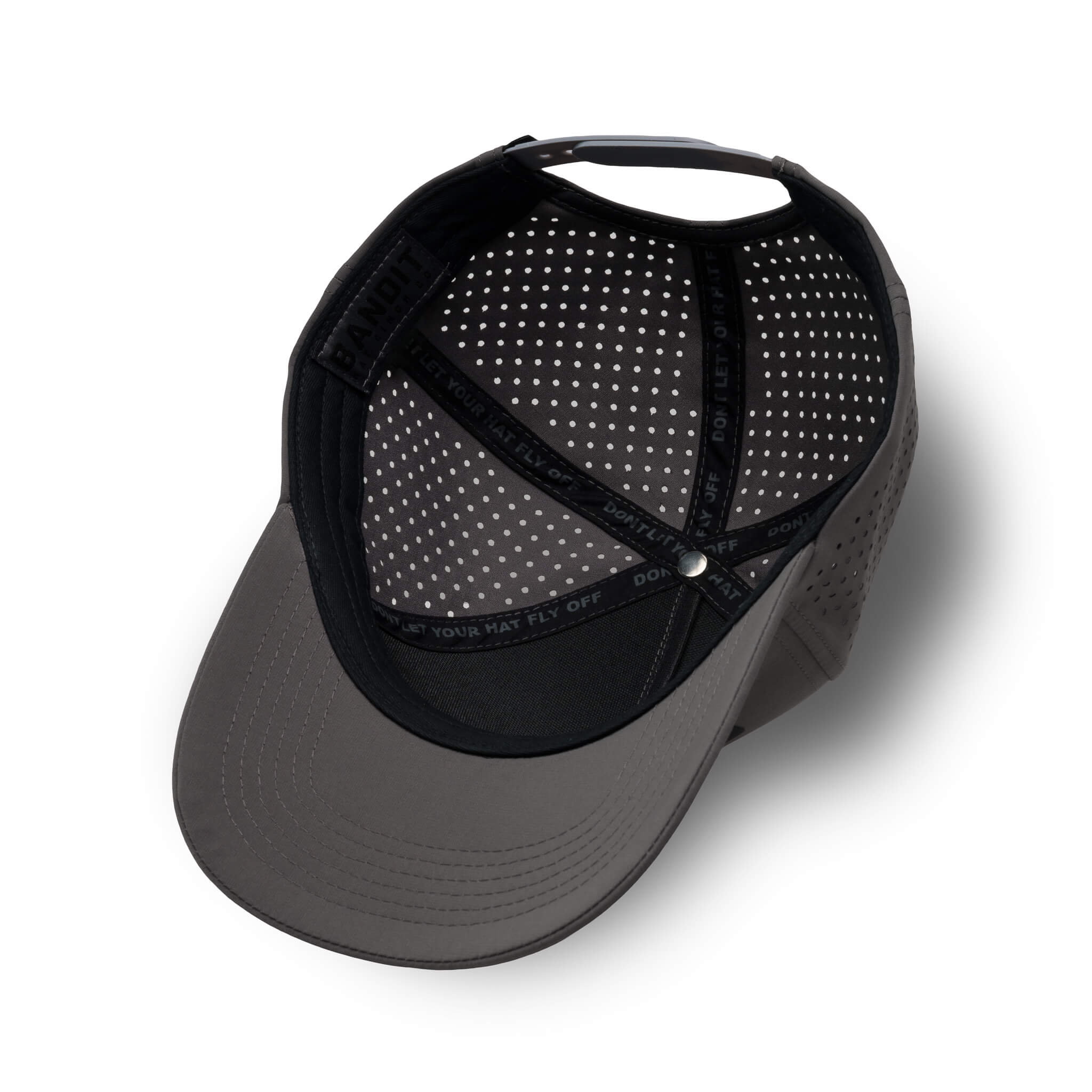 Bandit Charcoal Maverick Hat Custom Seams Inner View