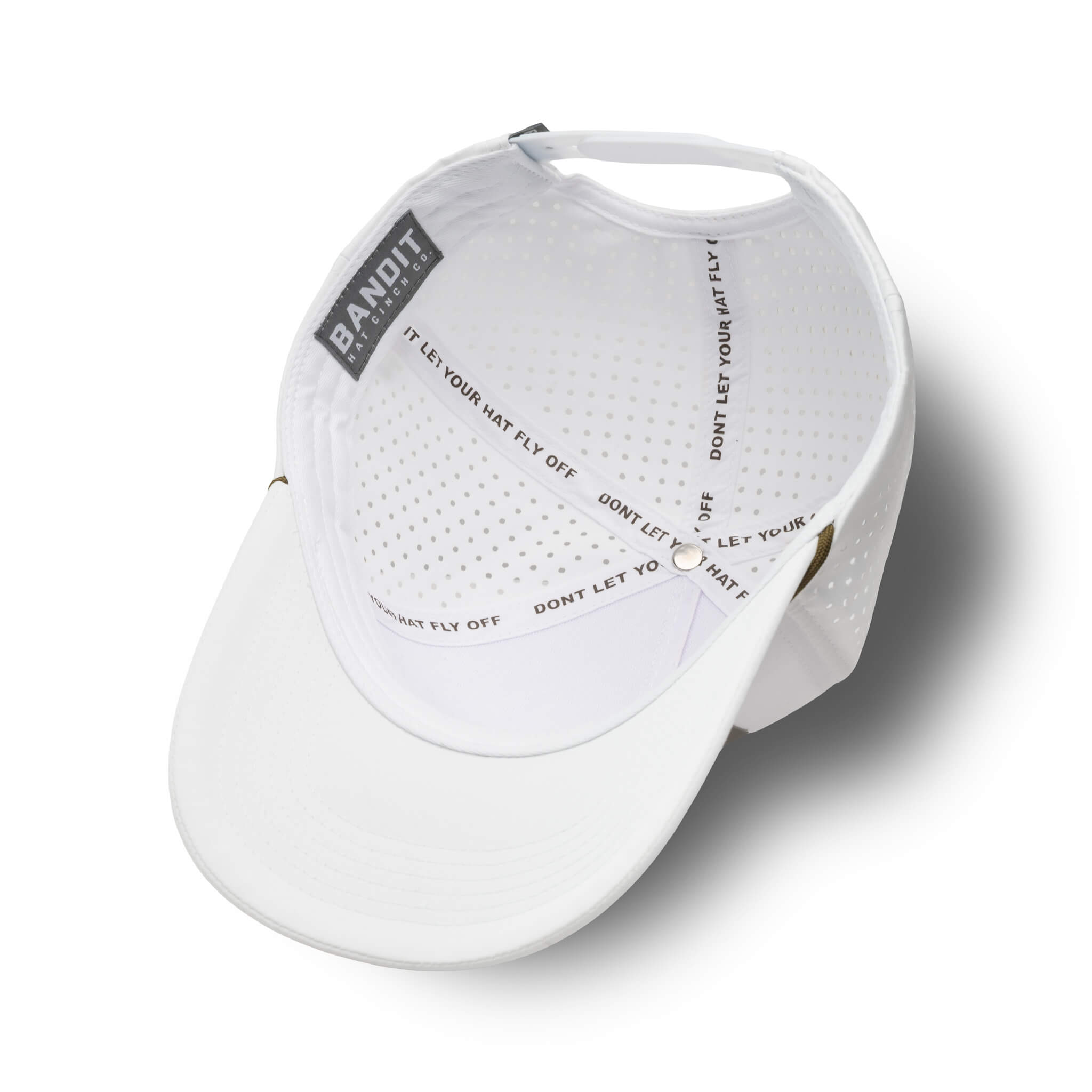 Bandit White Maverick Hat Custom Seams Inner View