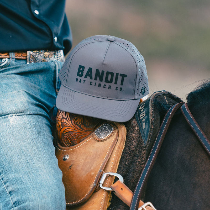 Bandit Hat Cinch logo Maverick Cap in Charcoal