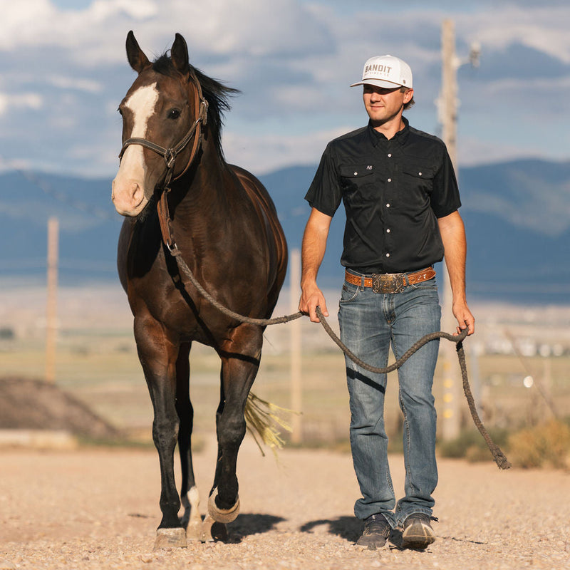 White Maverick Cap Bandit Hat Cinch Gear
